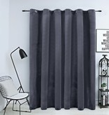 VidaXL Gordijn verduisterend met ringen 290x245 cm fluweel antraciet