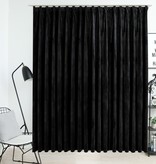 VidaXL Gordijn verduisterend met haken 290x245 cm fluweel zwart