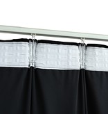 VidaXL Gordijn verduisterend met haken 290x245 cm fluweel zwart