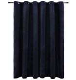 VidaXL Gordijn verduisterend met ringen 290x245 cm fluweel zwart