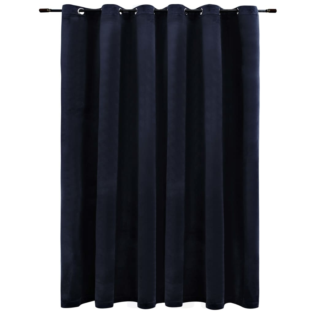VidaXL Gordijn verduisterend met ringen 290x245 cm fluweel zwart