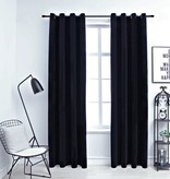 VidaXL Gordijn verduisterend met ringen 2 st 140x245 cm fluweel zwart