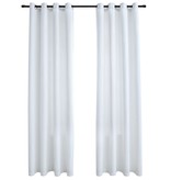 VidaXL Gordijnen verduisterend met ringen 2 st 140x245 cm gebroken wit