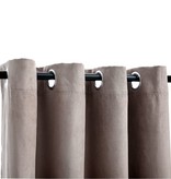 VidaXL Gordijn verduisterend met metalen ringen 2 st 140x245 cm taupe