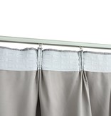 VidaXL Gordijnen verduisterend met haken 2 st 140x175 cm grijs