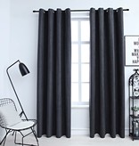 VidaXL Gordijnen verduisterend met ringen 2 st 140x225 cm antraciet