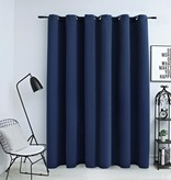 VidaXL Gordijn verduisterend met metalen ringen 290x245 cm blauw
