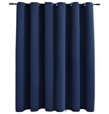 VidaXL Gordijn verduisterend met metalen ringen 290x245 cm blauw