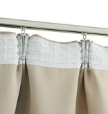 VidaXL Gordijnen verduisterend met haken 2 st 140x225 cm beige