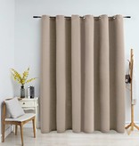 VidaXL Gordijn verduisterend met metalen ringen 290x245 cm beige