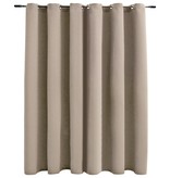 VidaXL Gordijn verduisterend met metalen ringen 290x245 cm beige