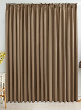 VidaXL Gordijn verduisterend met haken 290x245 cm taupe