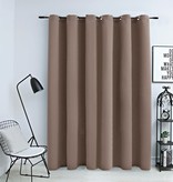 VidaXL Gordijn verduisterend met metalen ringen 290x245 cm taupe