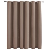 VidaXL Gordijn verduisterend met metalen ringen 290x245 cm taupe
