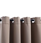 VidaXL Gordijn verduisterend met metalen ringen 290x245 cm taupe