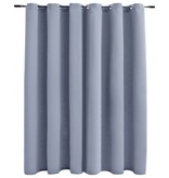VidaXL Gordijn verduisterend met metalen ringen 290x245 cm grijs