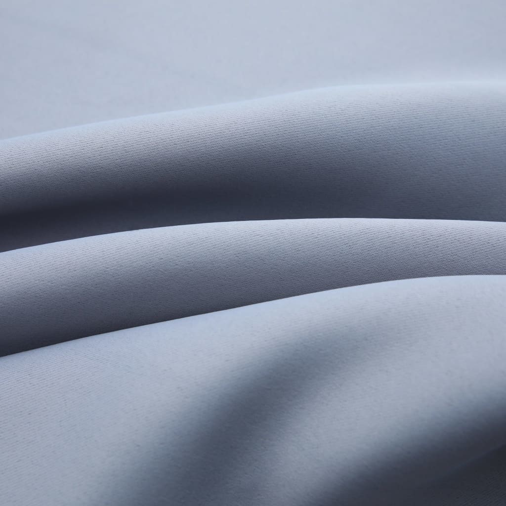 VidaXL Gordijn verduisterend met metalen ringen 290x245 cm grijs