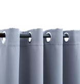 VidaXL Gordijn verduisterend met metalen ringen 290x245 cm grijs