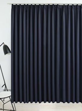 VidaXL Gordijn verduisterend met haken 290x245 cm antraciet