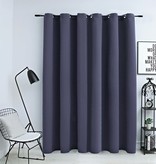 VidaXL Gordijn verduisterend met metalen ringen 290x245 cm antraciet