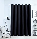 VidaXL Gordijn verduisterend met metalen ringen 290x245 cm zwart