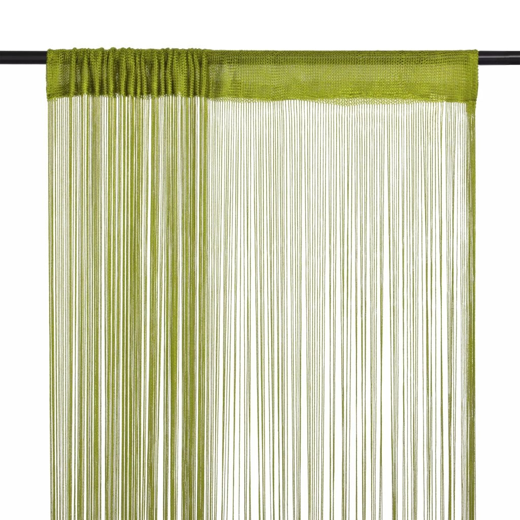 vidaXL Draadgordijnen 100x250 cm groen 2 st