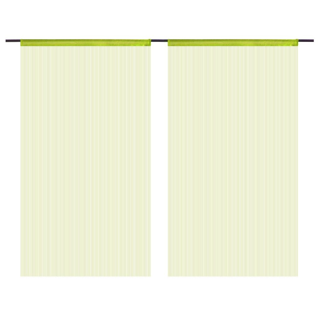 VidaXL Draadgordijnen 100x250 cm groen 2 st