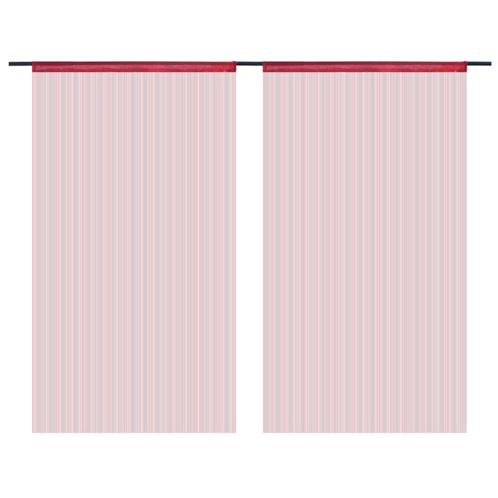 VidaXL Dradengordijnen 100x250 cm wijnrood 2 st
