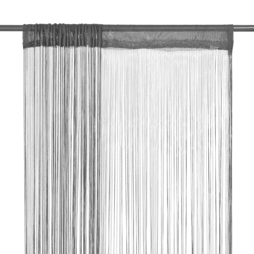 VidaXL Draadgordijnen 100x250 cm zwart 2 st