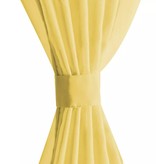 VidaXL Gordijnen voile 140x245 cm geel 2 st