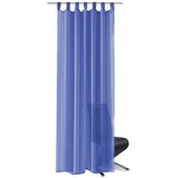 VidaXL Gordijnen voile 140x245 cm koningsblauw 2 st