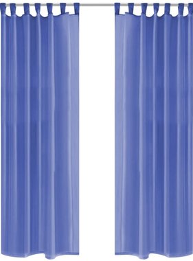 VidaXL Gordijnen voile 140x175 cm koningsblauw