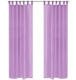 VidaXL Gordijnen voile 140x245 cm lila 2 st