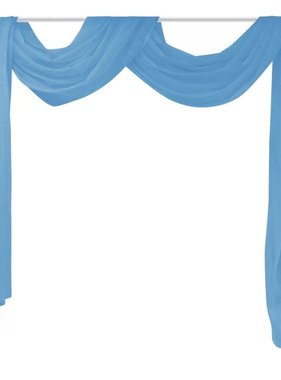 VidaXL Overgordijn doorschijnend voile 140 x 600 cm turqoise