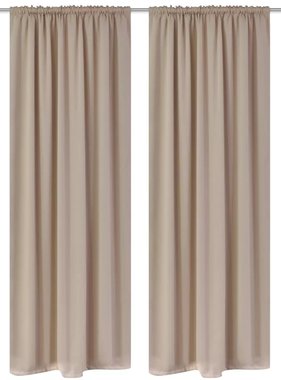 VidaXL Gordijnen met gleuven 135 x 245 cm crème 2 st