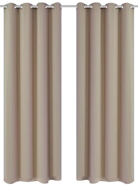 VidaXL Blackout Gordijnen met metalen ringen 135 x 245 cm 2 stuks (creme)