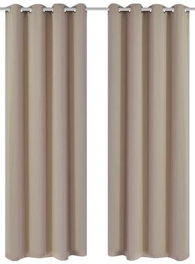 vidaXL Blackout Gordijnen met metalen ringen 135 x 245 cm 2 stuks (creme)