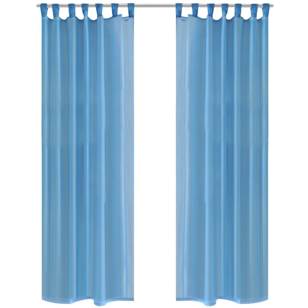 VidaXL Turquoise Vitrage 140 x 245 cm 2 stuks