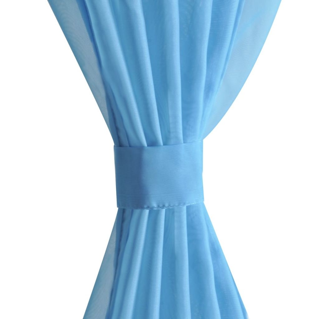 VidaXL Turquoise Vitrage 140 x 245 cm 2 stuks