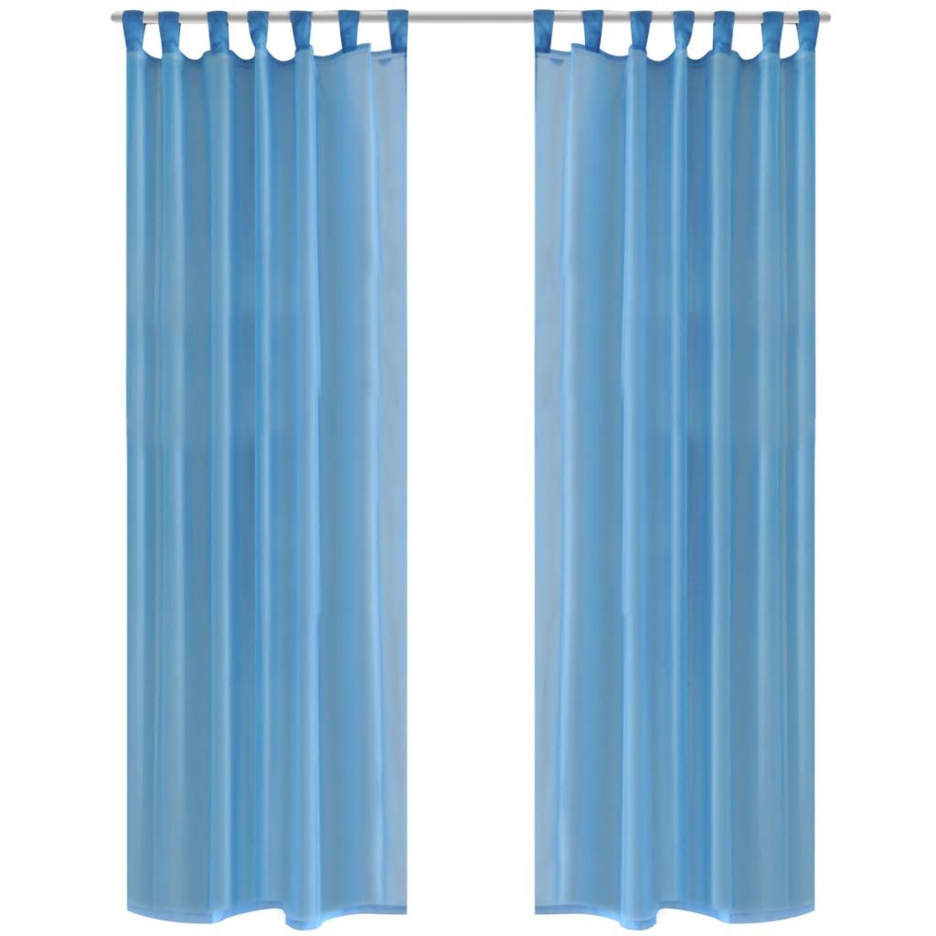 VidaXL Gordijn Turquoise 140x225 cm (2 stuks)