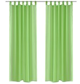 VidaXL Gordijn Appelgroen 140x225 cm (2 stuks)