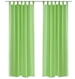 VidaXL Gordijn Appelgroen 140x175 cm (2 stuks)