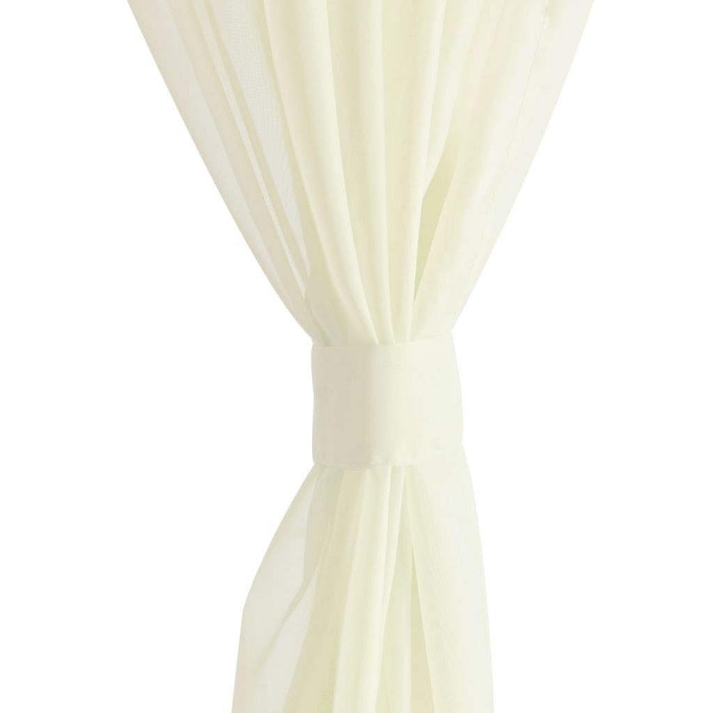 VidaXL Gordijn Crème 140x175 cm (2 stuks)