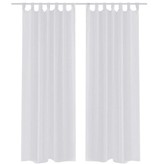 VidaXL Gordijn Wit 140x245 cm (2 stuks)
