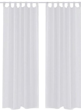 VidaXL Gordijn Wit 140x245 cm (2 stuks)