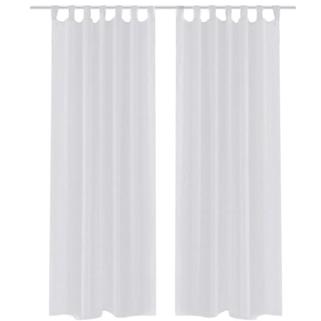 VidaXL Gordijn Wit 140x245 cm (2 stuks)