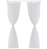 VidaXL Gordijn Wit 140x245 cm (2 stuks)