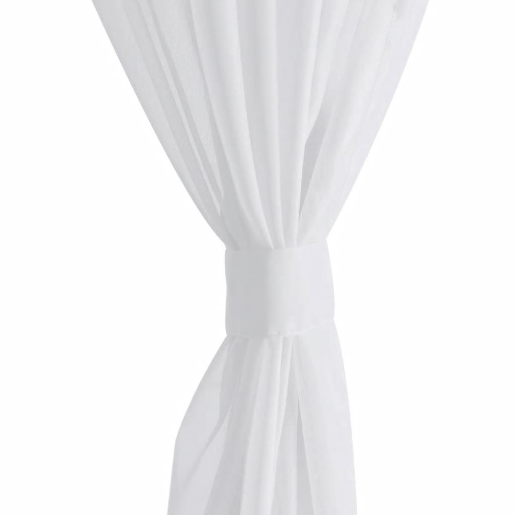 VidaXL Gordijn Wit 140x245 cm (2 stuks)