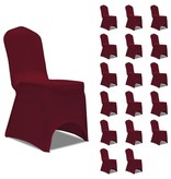 VidaXL Stoelhoezen stretch 18 st bordeauxrood