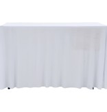 vidaXL 2 st Tafelhoezen stretch met rok 183x76x74 cm wit